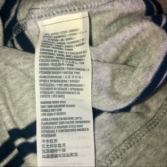 Abercrombie & Fitch Gray & Blue Stripe Muscle Tee - Picture 5 of 5